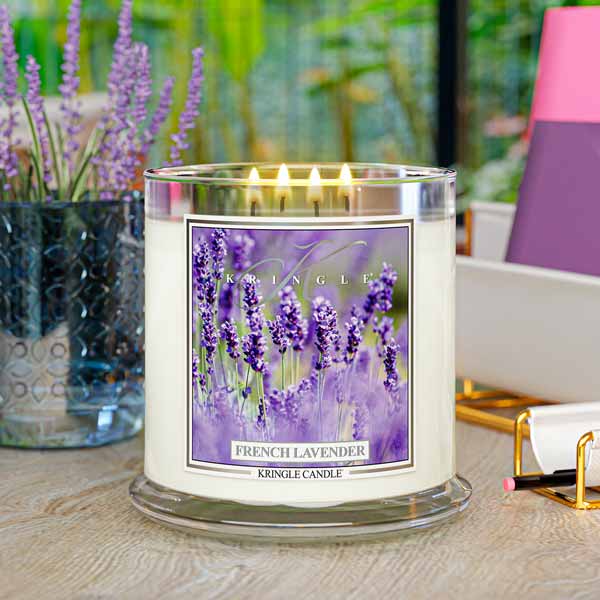 French Lavender XL Jar 4-Wick NEW! | Soy Candle - Kringle Candle Israel