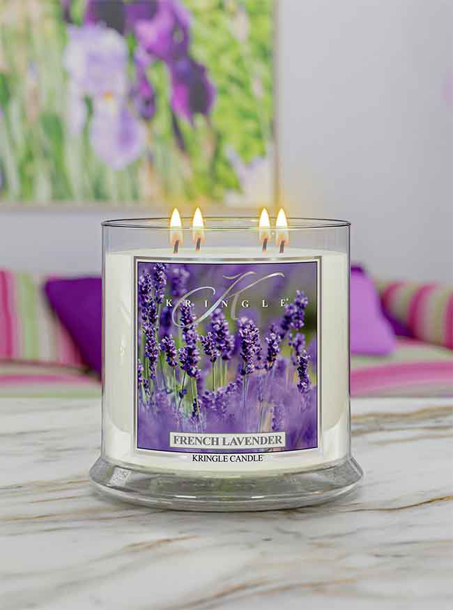French Lavender XL Jar 4-Wick NEW! | Soy Candle - Kringle Candle Israel