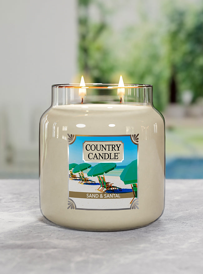 Sand & Santal Medium NEW! | Soy Candle - Kringle Candle Israel