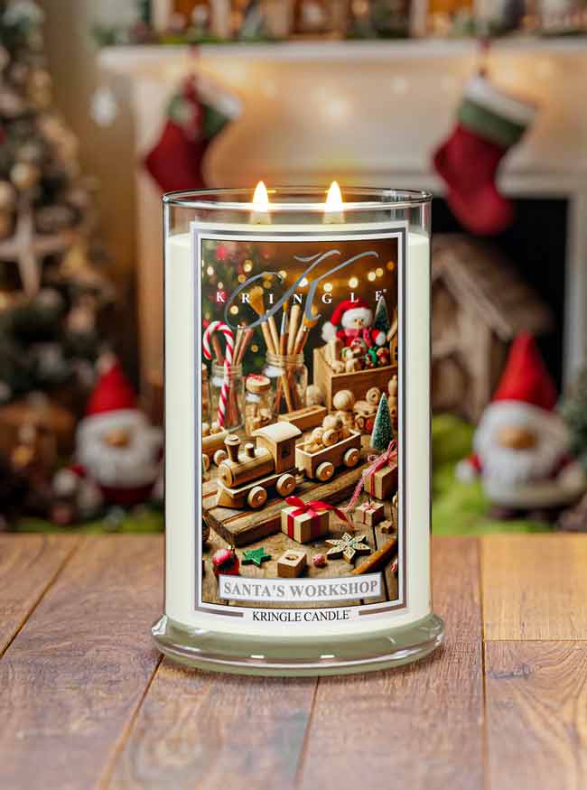 Santa’s Workshop Large Jar | Soy Candle - Kringle Candle Israel