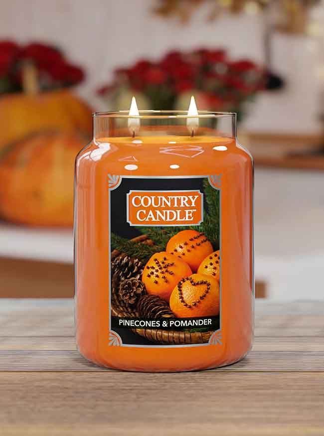 Pinecones & Pomander Large Jar | Soy Candle - Kringle Candle Israel