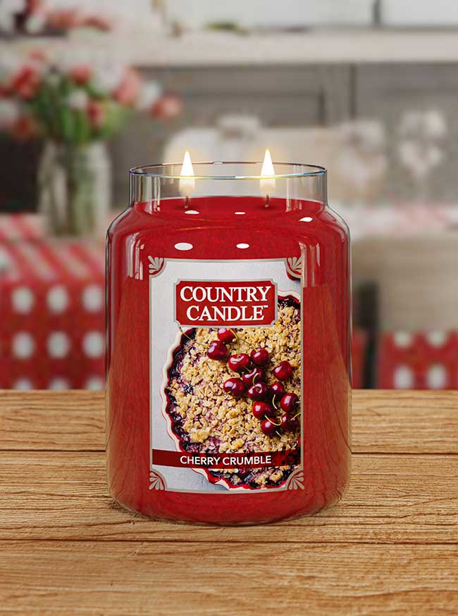 Cherry Crumble Large Jar | Soy Candle - Kringle Candle Israel