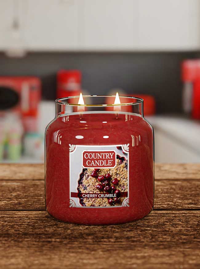 Cherry Crumble Medium Jar | Soy Candle - Kringle Candle Israel