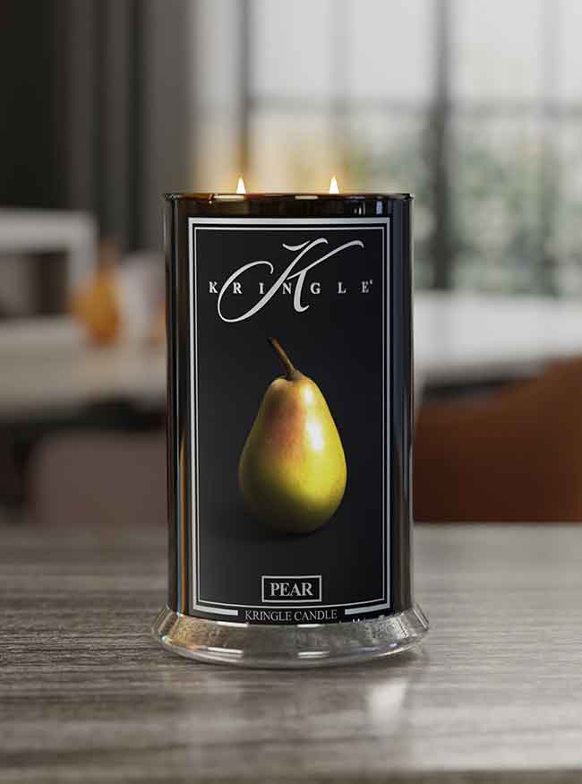 Pear Black Jar | Soy Candle ☆Fragrance Of The Month ☆ - Kringle Candle Israel