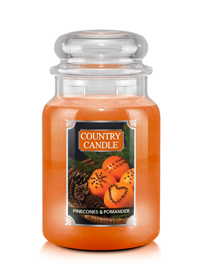 Pinecones & Pomander Large Jar | Soy Candle - Kringle Candle Israel
