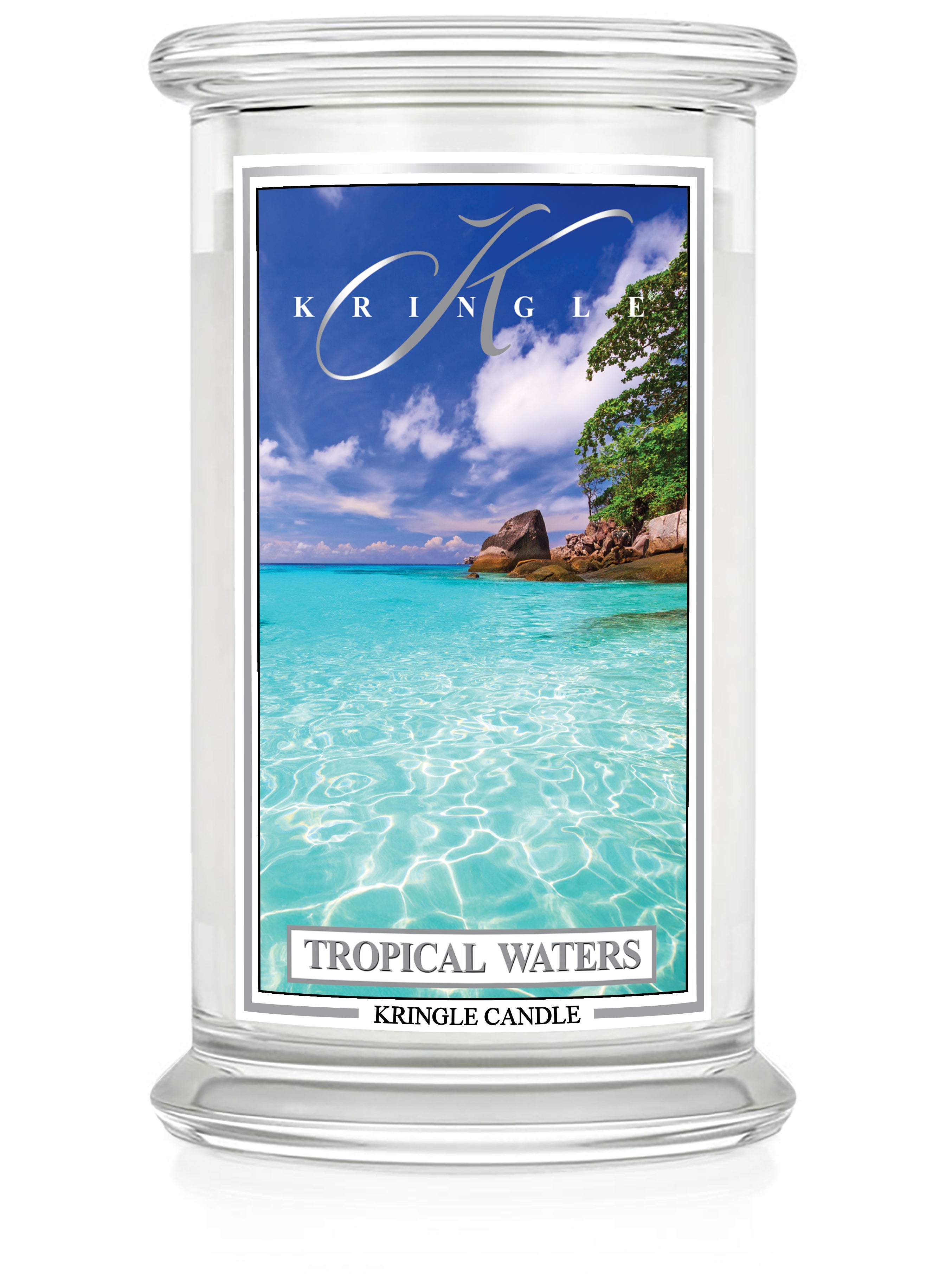 Tropical Waters Large Jar NEW! | Soy Candle - Kringle Candle Israel