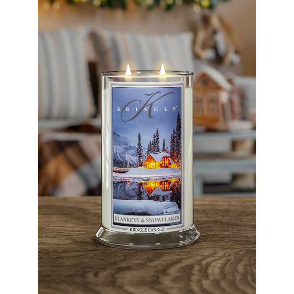 Blankets & Snowflakes Large jar NEW! | Soy Candle - Kringle Candle Israel