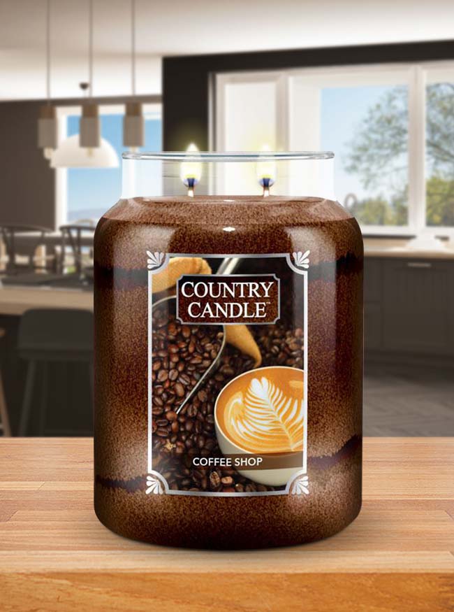 Coffee Shop Large Jar Candle - Kringle Candle Israel