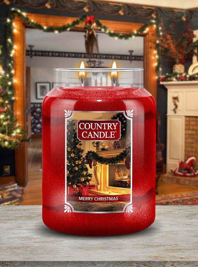 Merry Christmas Large Jar | Soy candle - Kringle Candle Israel