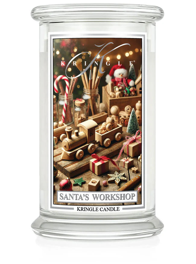 Santa’s Workshop Large Jar | Soy Candle - Kringle Candle Israel