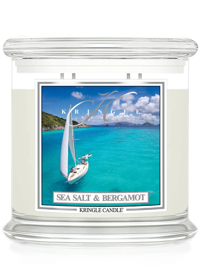 Sea Salt & Bergamot XL Jar 4-Wick | Soy Candle - Kringle Candle Israel