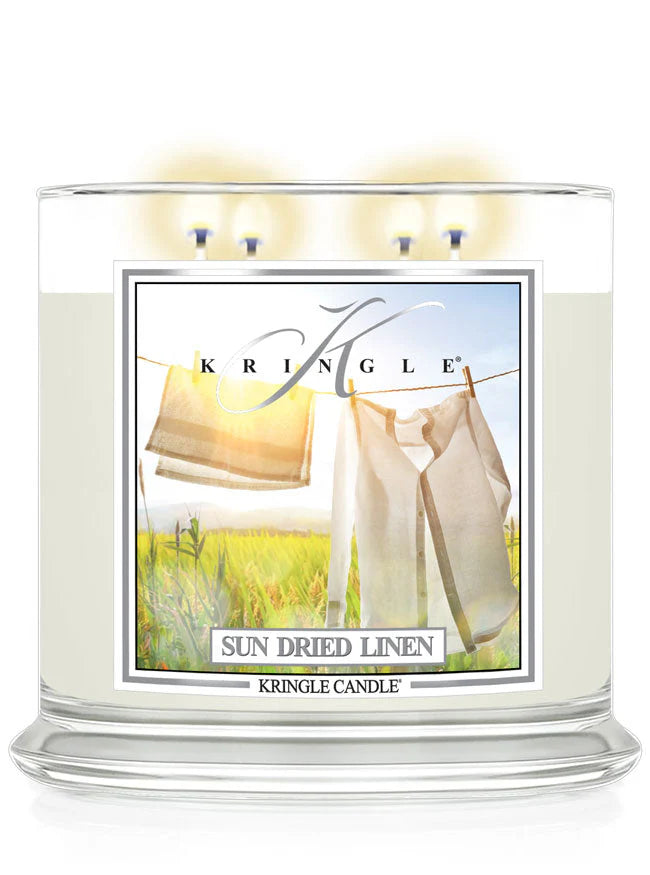 Sun Dried Linen XL jar 4-wick NEW! | Soy Candle - Kringle Candle Israel
