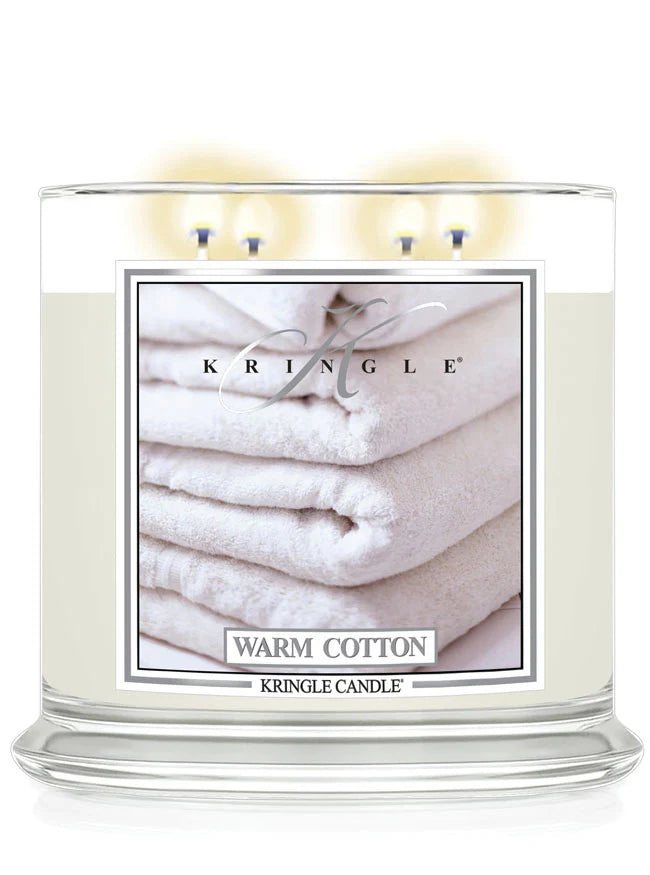 Warm Cotton XL Jar 4-Wick NEW! | Soy Candle - Kringle Candle Israel