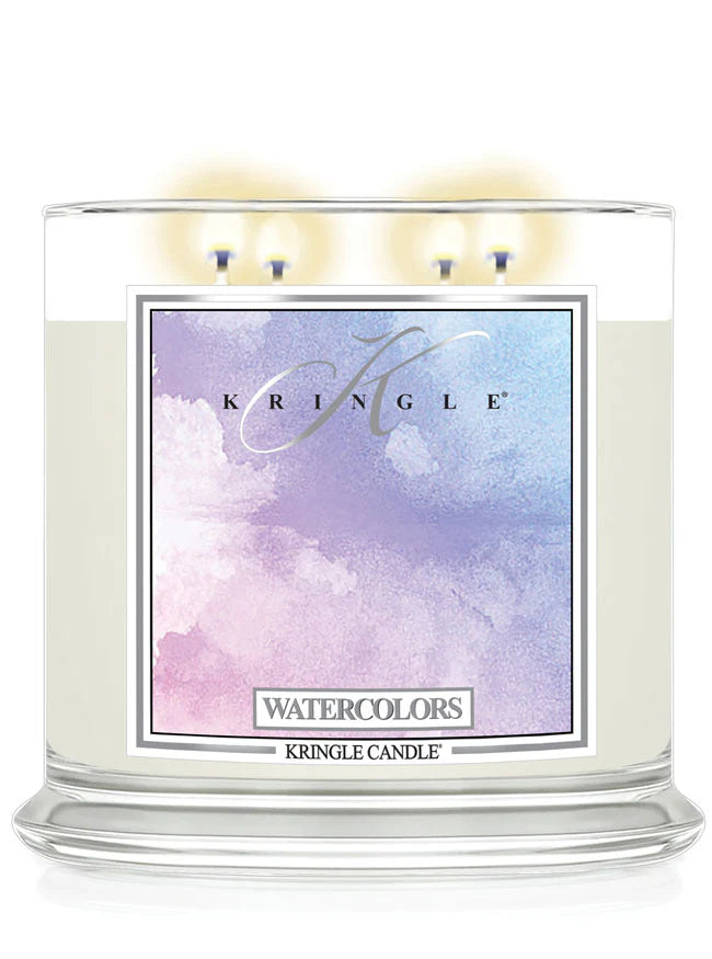 Watercolors XL Jar 4-Wick NEW! | Soy Candle - Kringle Candle Israel