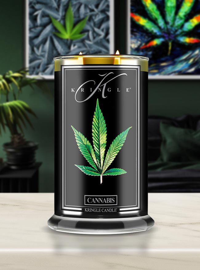 Cannabis Black Jar | Soy Candle - Kringle Candle Israel