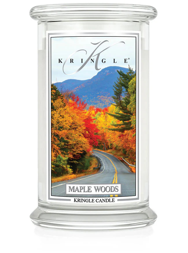 Maple Woods Large Jar NEW! | Soy Candle - Kringle Candle Israel