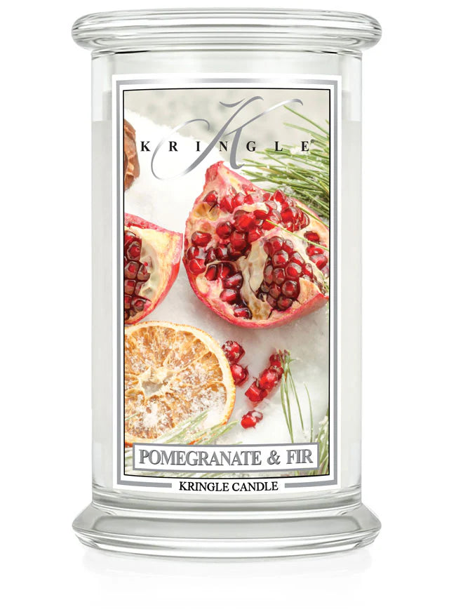 Pomegranate & Fir Large Jar NEW! | Soy Candle - Kringle Candle Israel