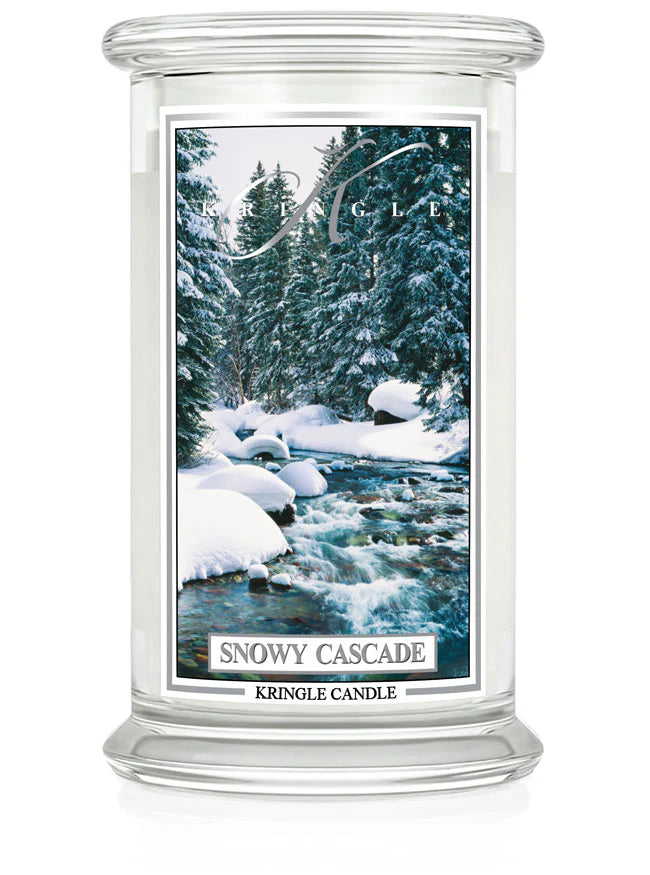 Snowy Cascade Large Jar NEW! | Soy Candle - Kringle Candle Israel