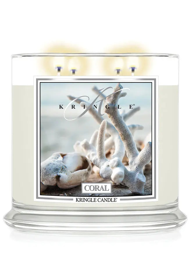 Coral XL Jar 4-Wick NEW! | Soy Candle - Kringle Candle Israel
