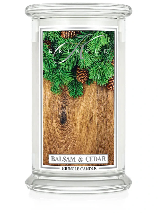 Balsam & Cedar Large Jar NEW! | Soy Candle - Kringle Candle Israel
