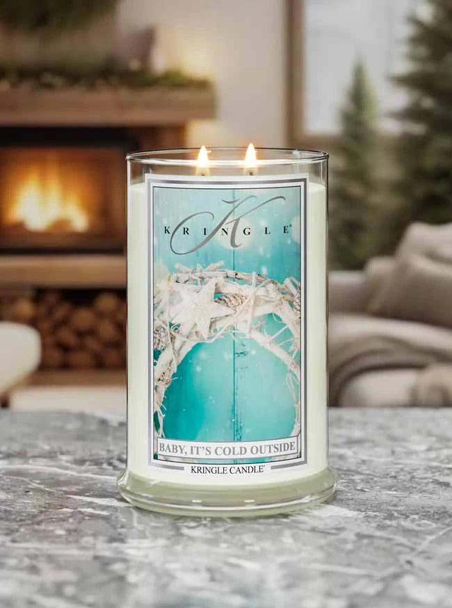 Baby It's Cold Outside Large Jar NEW! | Soy Candle - Kringle Candle Israel