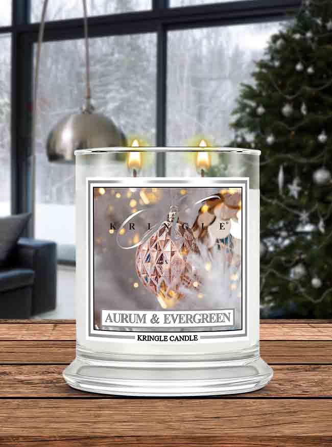 Aurum & Evergreen I Soy Candle - Kringle Candle Israel