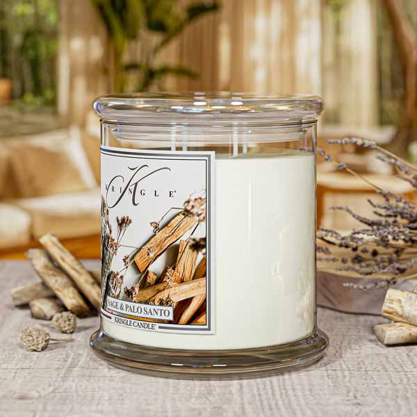 Sage & Palo Santo XL Jar 4-wick NEW! | Soy Candle - Kringle Candle Israel