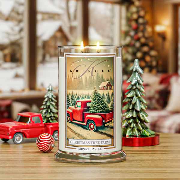 Christmas Tree Farm Large Jar NEW! | Soy candle - Kringle Candle Israel