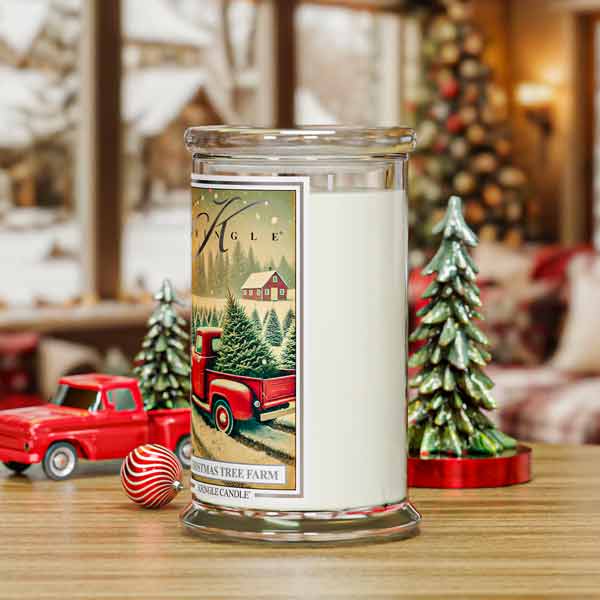 Christmas Tree Farm Large Jar NEW! | Soy candle - Kringle Candle Israel
