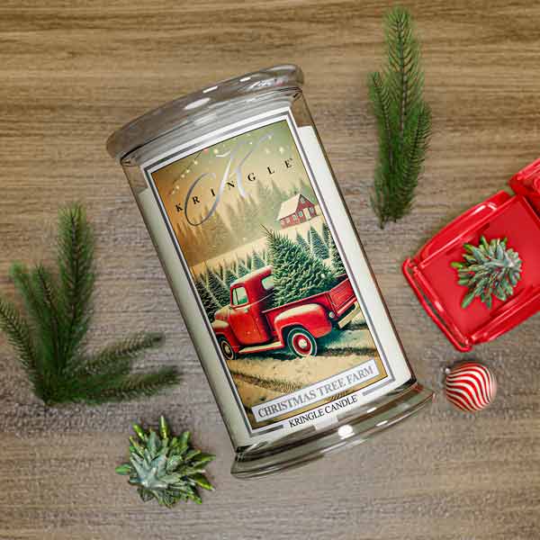 Christmas Tree Farm Large Jar NEW! | Soy candle - Kringle Candle Israel