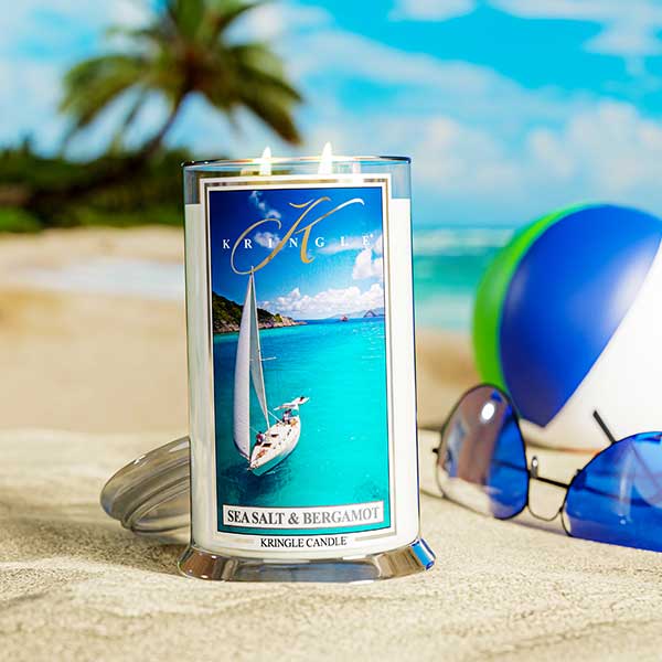 Sea Salt & Bergamot Large Jar NEW! | Soy Candle - Kringle Candle Israel