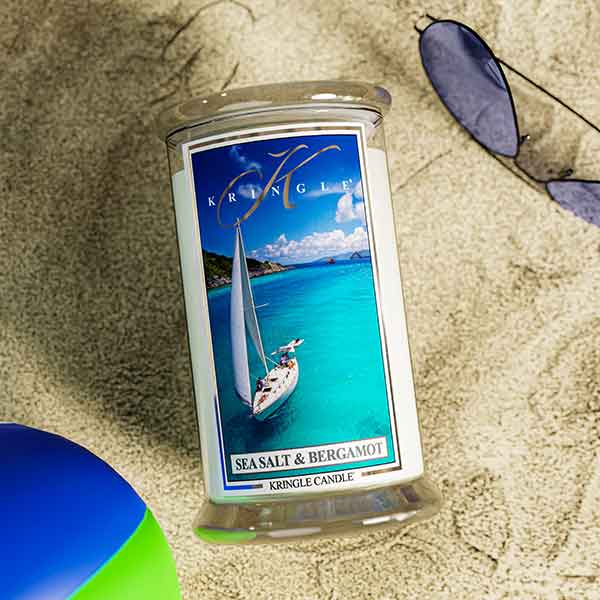 Sea Salt & Bergamot Large Jar NEW! | Soy Candle - Kringle Candle Israel
