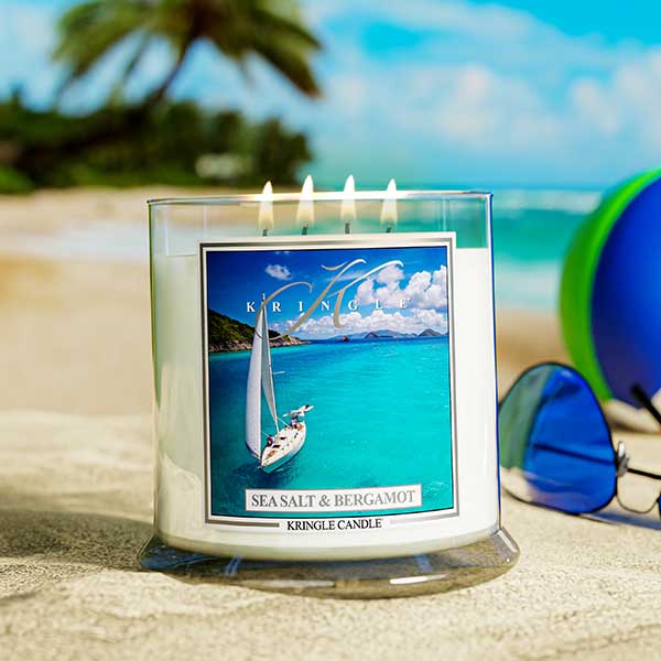Sea Salt & Bergamot XL Jar 4-Wick | Soy Candle - Kringle Candle Israel