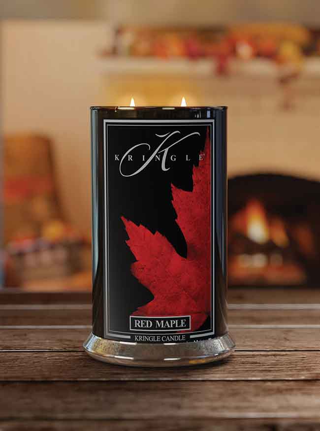 Red Maple Black Jar | Soy Candle - Kringle Candle Israel
