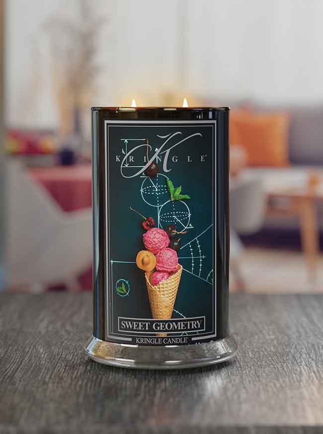 Sweet Geometry Black Jar | Soy Candle - Kringle Candle Israel