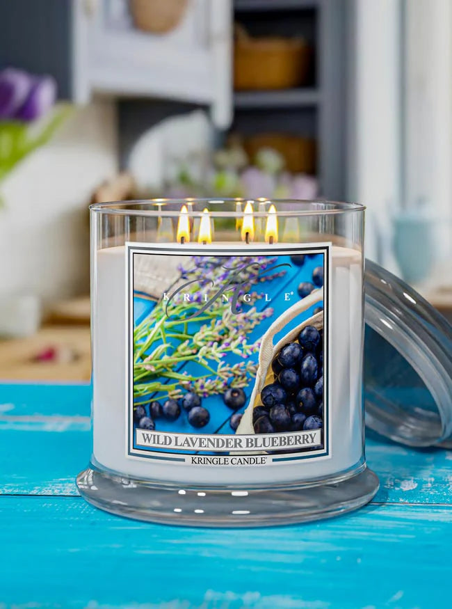Wild Lavender & Blueberry XL Jar 4-Wick NEW! | Soy Candle - Kringle Candle Israel