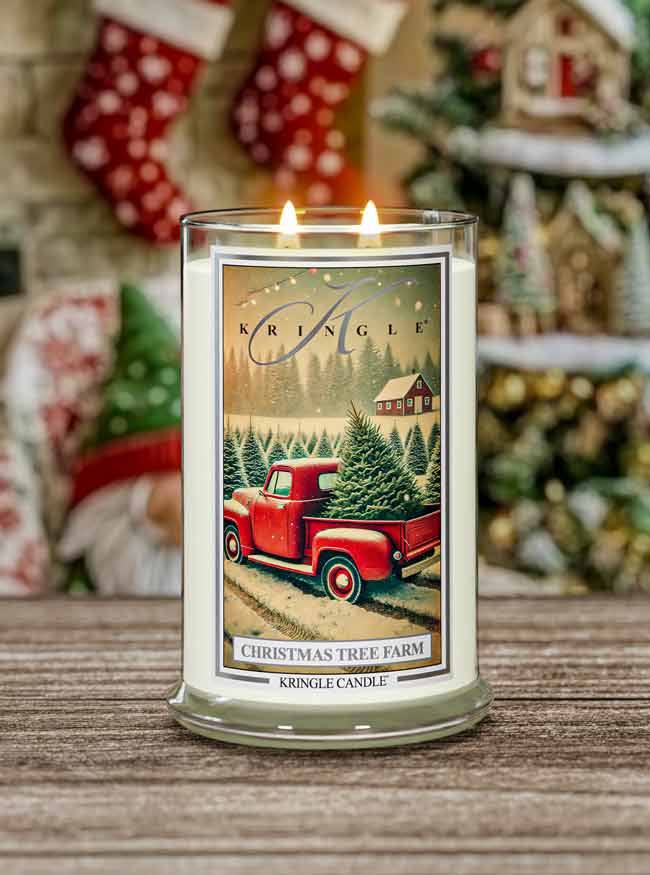 Christmas Tree Farm Large Jar NEW! | Soy candle - Kringle Candle Israel