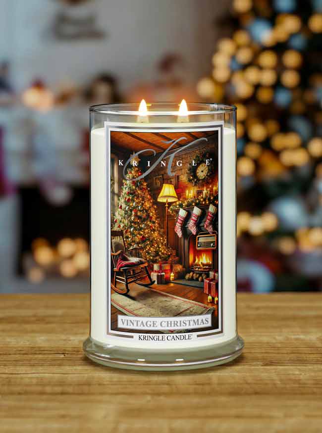 Vintage Christmas Large Jar | Soy Candle - Kringle Candle Israel