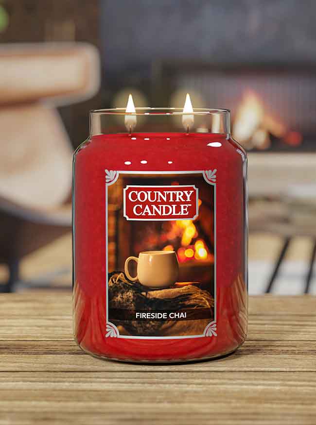 Fireside Chai Large Jar | Soy Candle - Kringle Candle Israel