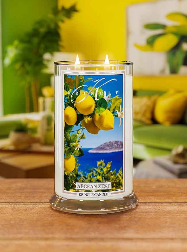 Aegean Zest Large Jar NEW! | Soy Candle - Kringle Candle Israel