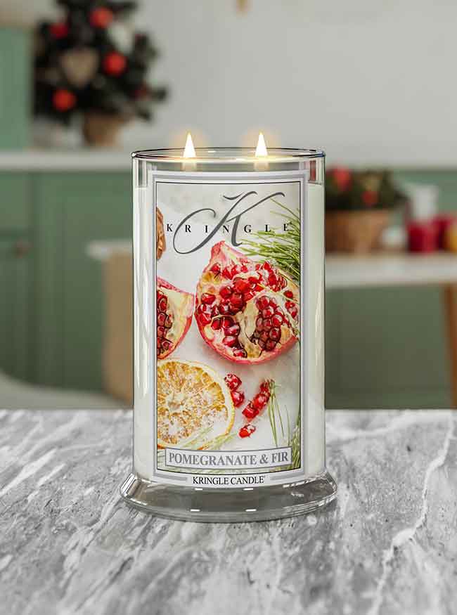 Pomegranate & Fir Large Jar NEW! | Soy Candle - Kringle Candle Israel