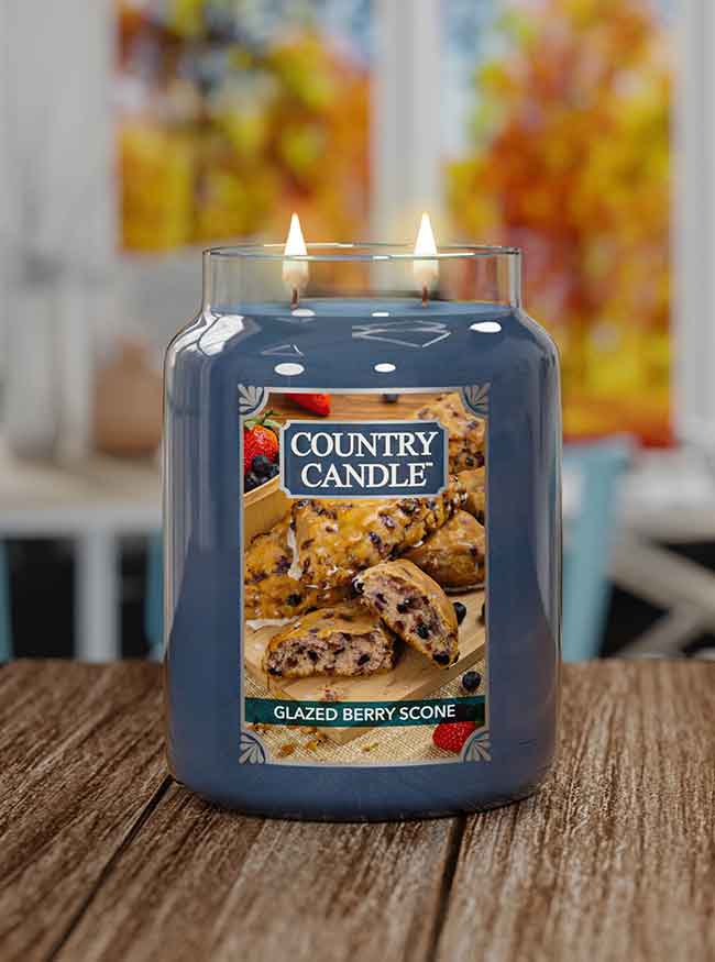Glazed Berry Scone Large Jar| Soy Candle - Kringle Candle Israel