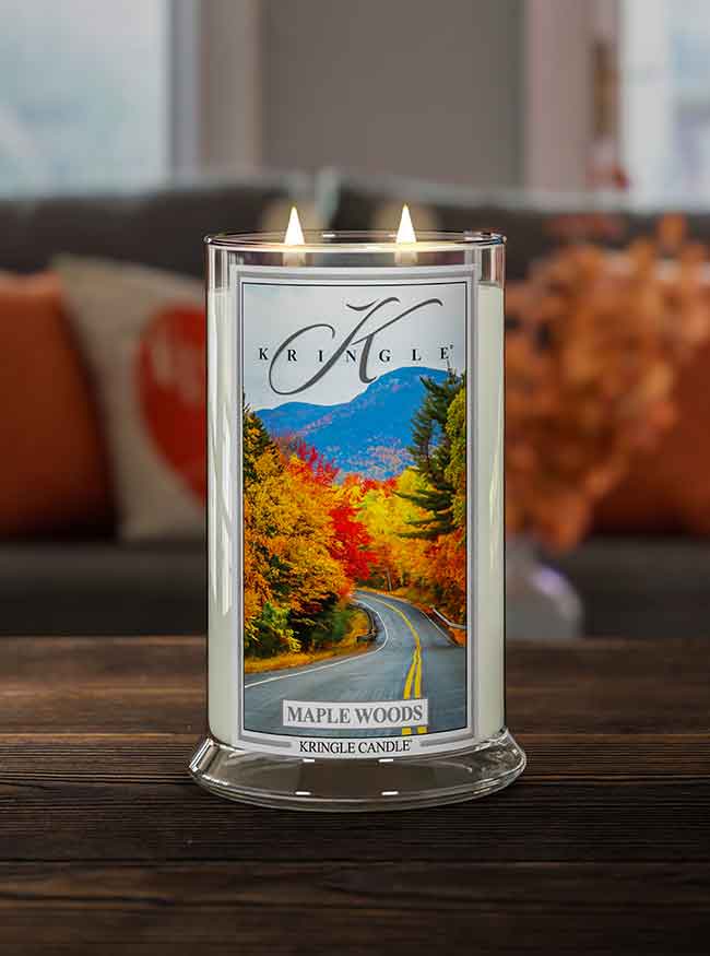 Maple Woods Large Jar NEW! | Soy Candle - Kringle Candle Israel