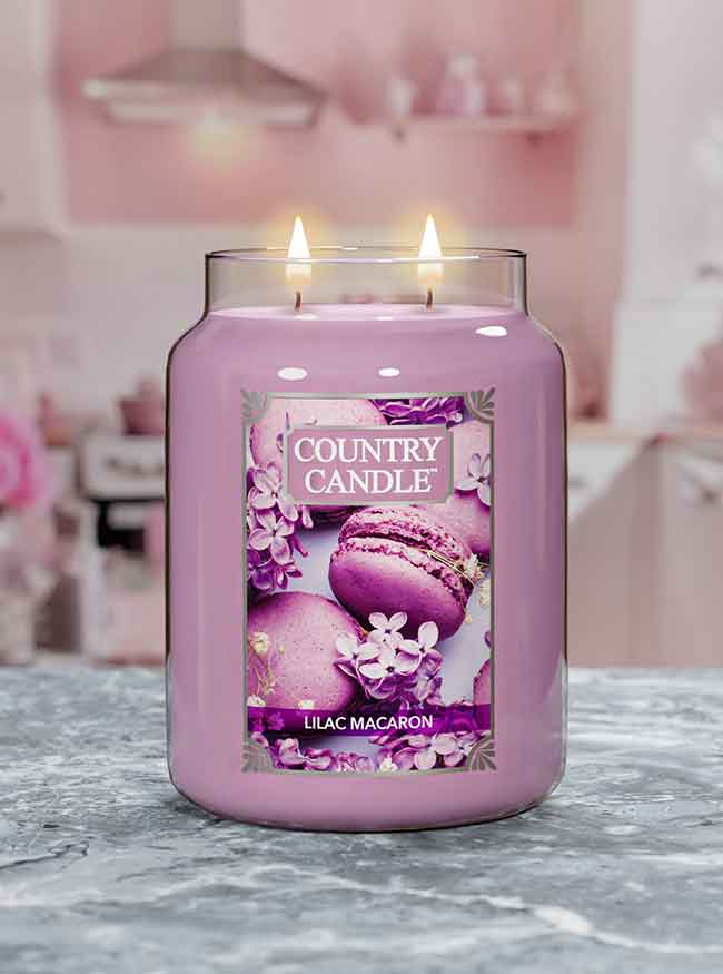 Lilac Macaron Large Jar | Soy Candle - Kringle Candle Israel