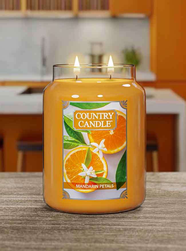 Mandarin Petals Large Jar | Soy Candle - Kringle Candle Israel