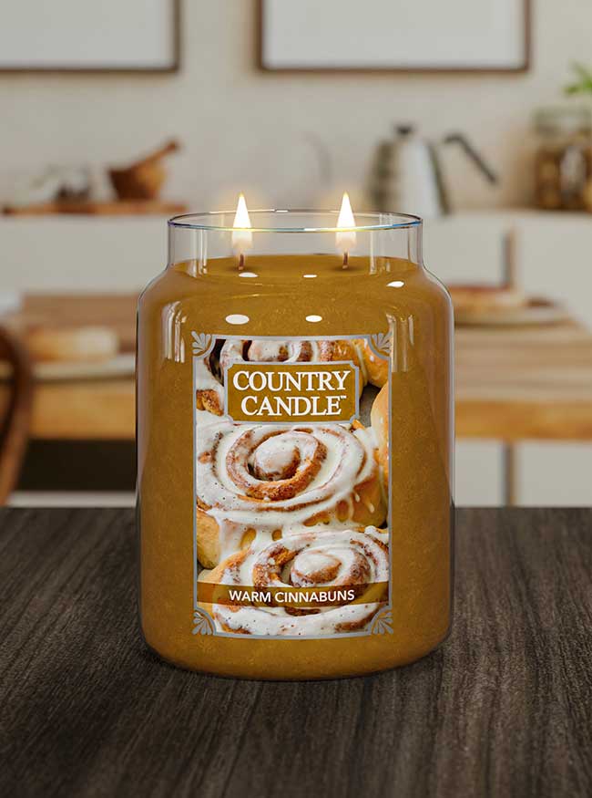 Warm Cinnabuns Large Jar | Soy Candle - Kringle Candle Israel