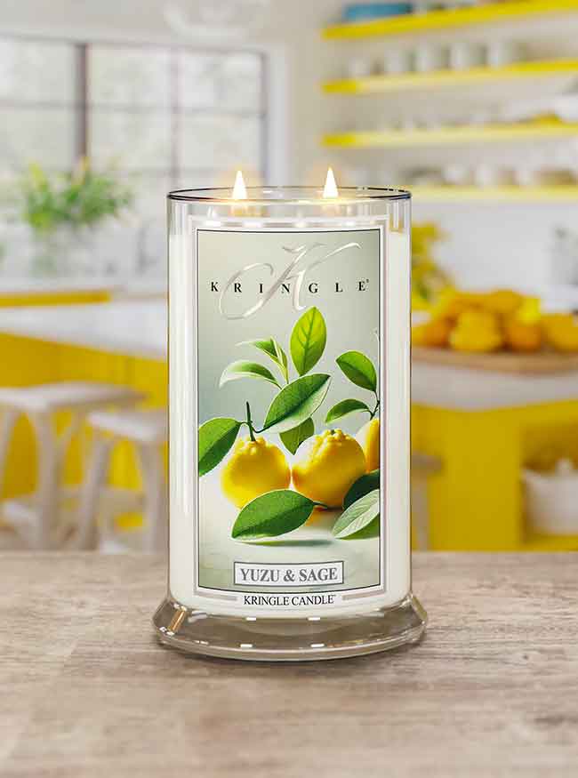 Yuzu & Sage Large Jar NEW! | Soy Candle - Kringle Candle Israel