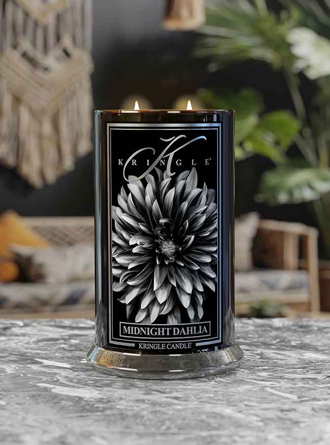 Midnight Dahlia Black Jar | Soy Candle - Kringle Candle Israel