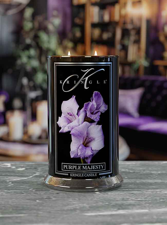 Purple Majesty Black Jar | Soy Candle - Kringle Candle Israel
