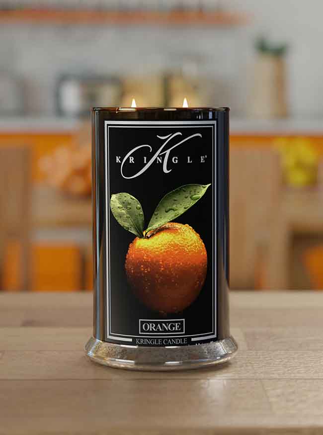 Orange Black Jar | Soy Candle ☆Fragrance Of The Month ☆ - Kringle Candle Israel